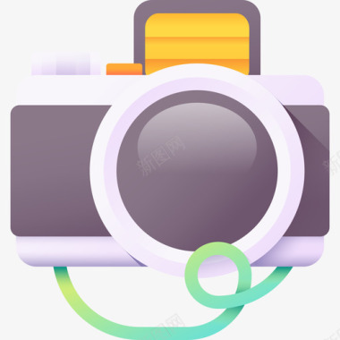 相机instagram亮点故事旅行3彩色图标