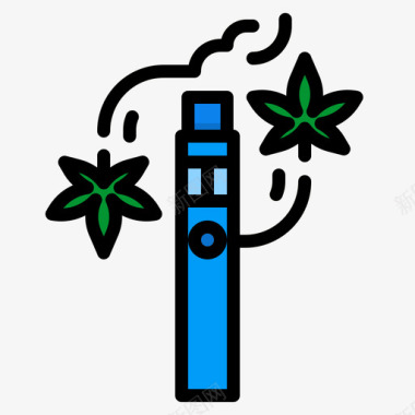 Vape大麻10线状颜色图标