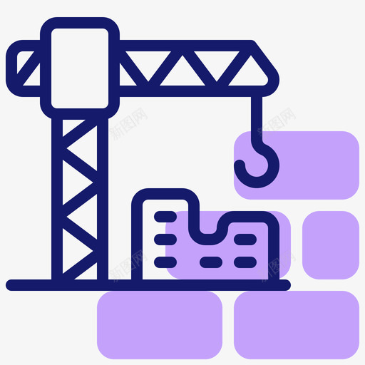 起重机93号楼线性颜色svg_新图网 https://ixintu.com 起重机 93号楼 线性 颜色