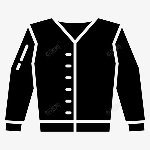 开衫衣服195字形svg_新图网 https://ixintu.com 开衫 衣服 字形