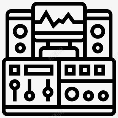 声控录音棚1线性图标