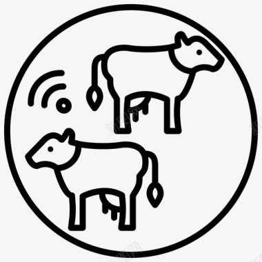 动物农场奶牛家畜图标