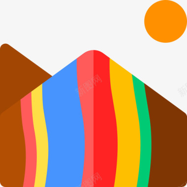 彩虹秘鲁14平坦图标