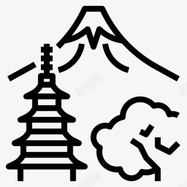 富士landmark43轮廓图标