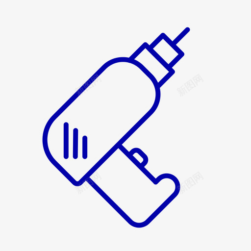 手电钻svg_新图网 https://ixintu.com 手电 电钻 图标 线性 单色