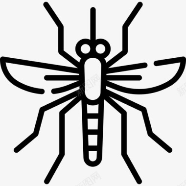 蚊子病毒传播11线状图标