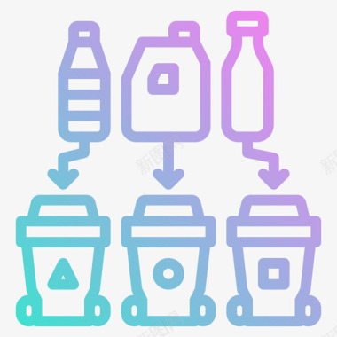 回收站塑料污染17梯度图标