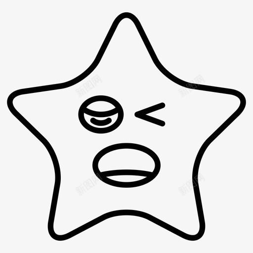 星星表情眨眼svg_新图网 https://ixintu.com 表情 星星 眨眼 哈欠