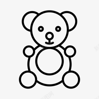 泰迪熊拥抱玩具图标