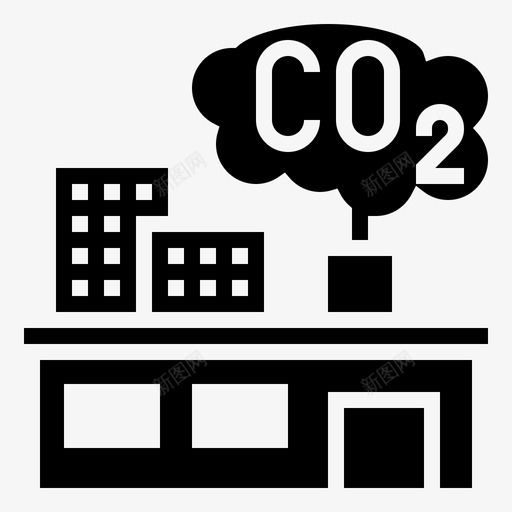二氧化碳核元素字形svg_新图网 https://ixintu.com 二氧化碳 元素 字形
