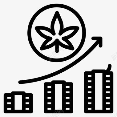 利润大麻12线性图标