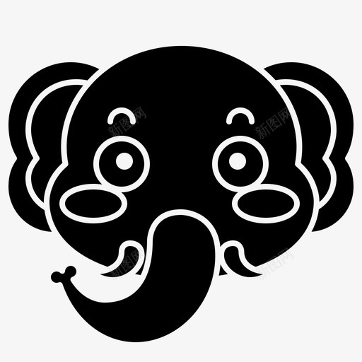 大象动物象牙svg_新图网 https://ixintu.com 动物 大象 象牙 哺乳动物 野生动物 字形