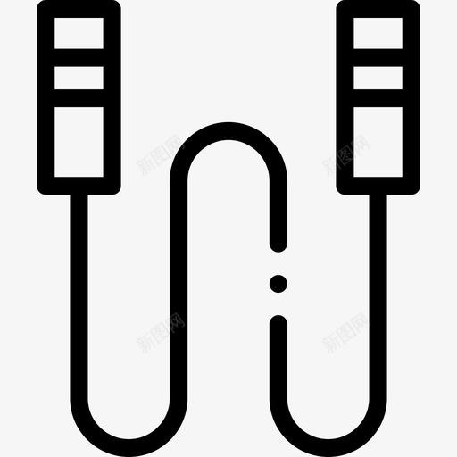 跳绳运动器材35直线型svg_新图网 https://ixintu.com 跳绳 运动器材 直线 线型