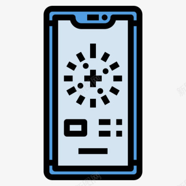 指南针智能手机应用程序13线性颜色图标