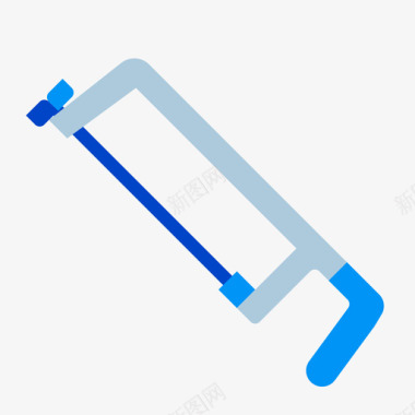 手锯家用工具扁平图标