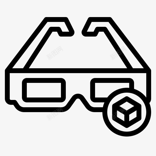 3d眼镜电影和视频线性svg_新图网 https://ixintu.com 3d 眼镜 电影 视频 线性