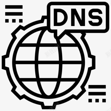 Dns网络托管74线性图标
