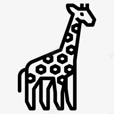 长颈鹿动物园28轮廓图标