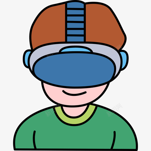 虚拟现实眼镜未来技术20彩色svg_新图网 https://ixintu.com 虚拟现实 眼镜 未来技术 彩色