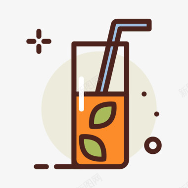 果汁饮料38原色图标