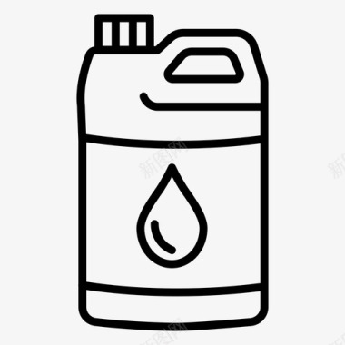 燃料加仑罐装环保图标