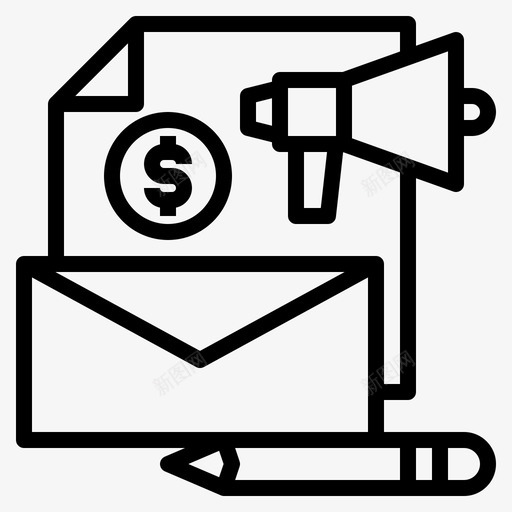 邮件数字营销209线性svg_新图网 https://ixintu.com 邮件 数字 营销 线性