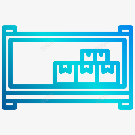 集装箱交货和卸货船3线性坡度svg_新图网 https://ixintu.com 集装箱 交货 卸货 货船 线性 坡度