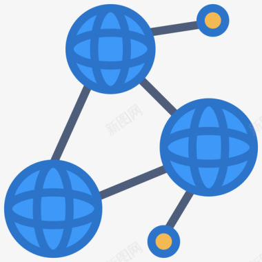 网络网络技术19扁平图标