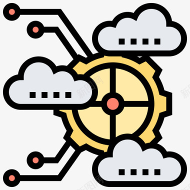 云共享云技术38线颜色图标