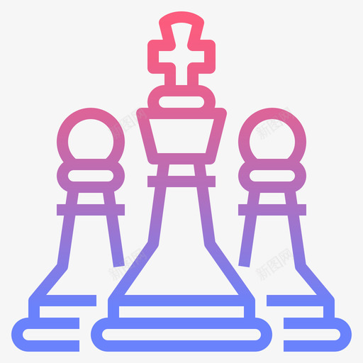 国际象棋团队合作104线性梯度svg_新图网 https://ixintu.com 国际象棋 团队 合作 线性 梯度