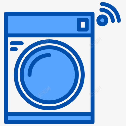 智能洗衣机智能家居生活蓝色svg_新图网 https://ixintu.com 智能 洗衣机 智能家居 生活 蓝色