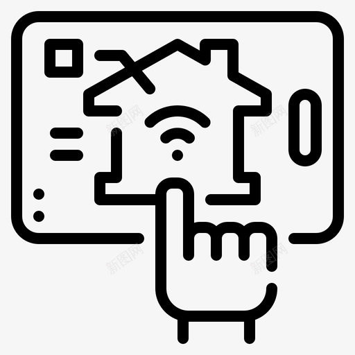 平板电脑智能家居98线性svg_新图网 https://ixintu.com 平板电脑 智能家居 线性