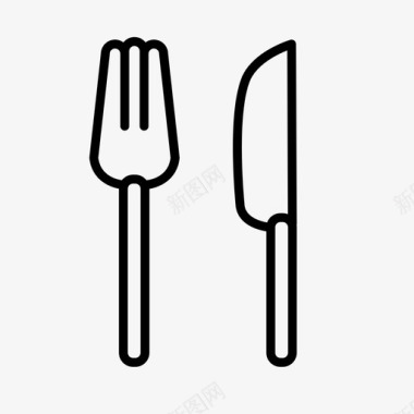 刀匙餐具叉子图标