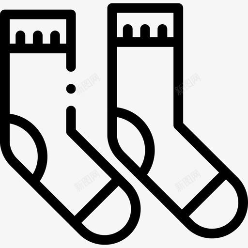 袜子日常用品3直线型svg_新图网 https://ixintu.com 袜子 日常用品 直线 线型