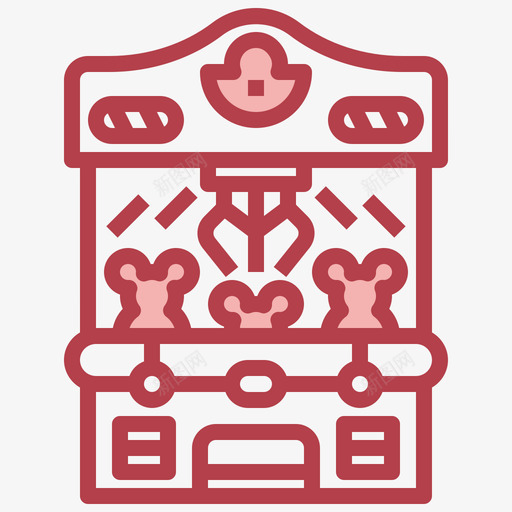 玩具机游乐园60红色svg_新图网 https://ixintu.com 玩具机 游乐园 红色
