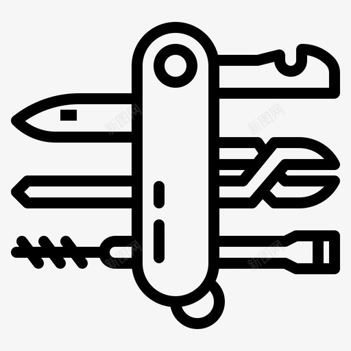 刀具家用工具1线性svg_新图网 https://ixintu.com 刀具 家用 工具 线性
