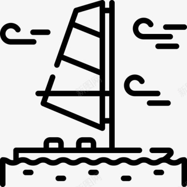 风帆冲浪极限运动32直线型图标