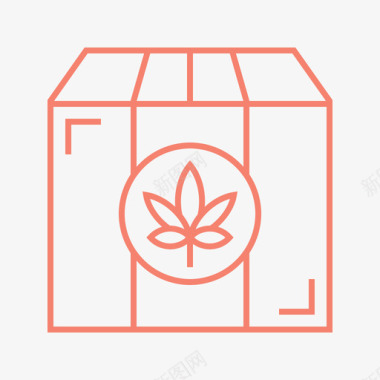 包装盒子大麻图标