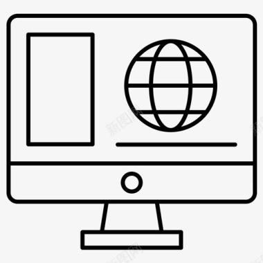 计算机地球仪互联网图标