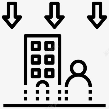 裁员公司减少图标