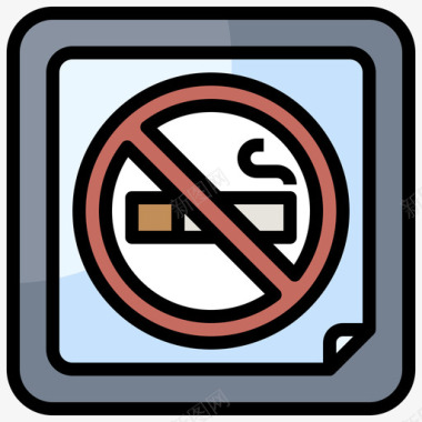 尼古丁贴片戒烟23线性颜色图标