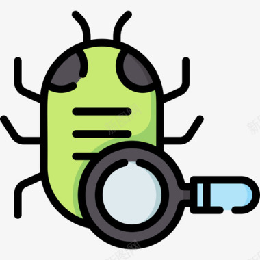 Bug搜索35线性颜色图标