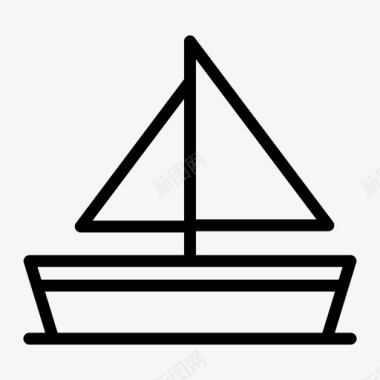 船帆船海图标