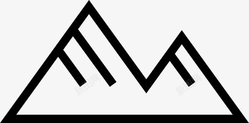 高山攀岩冰川图标