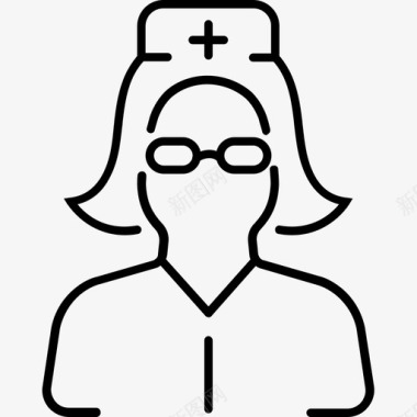 妇科医生医生病人图标