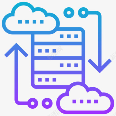云数据库云技术35梯度图标