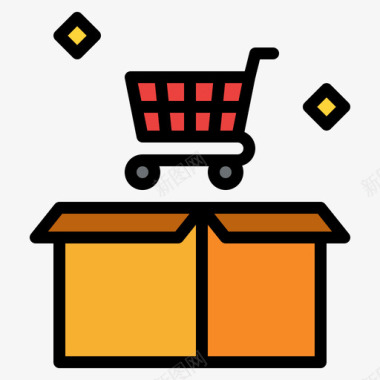 购物商品电子商务199线性颜色图标