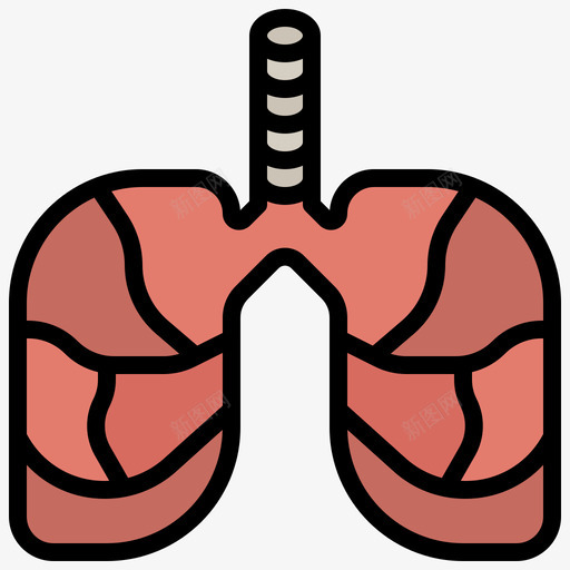 肺健康78线性颜色svg_新图网 https://ixintu.com 健康 线性 颜色
