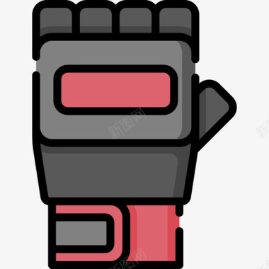 手套极限运动31线性颜色图标