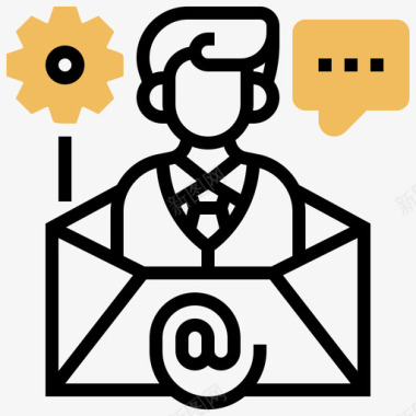 电子邮件营销业务优化2黄影图标